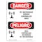 Signmission Safety Sign, OSHA Danger, 7" Height, Rf Microwave Energy Controlled Area, Spanish OS-DS-D-57-VS-1692 - alternate 1
